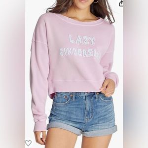 New! Wildfox Women's Lazy Cinderella Pullover Sweatshirt Sweater‎